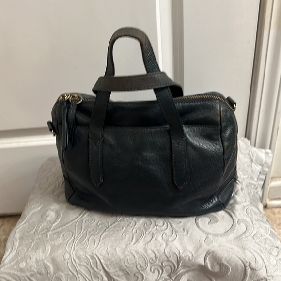 ✨💙💚🖤✨Fossil Sydney Satchel crossbody Deep Teal Dark blue/green almost black - Picture 2 of 3